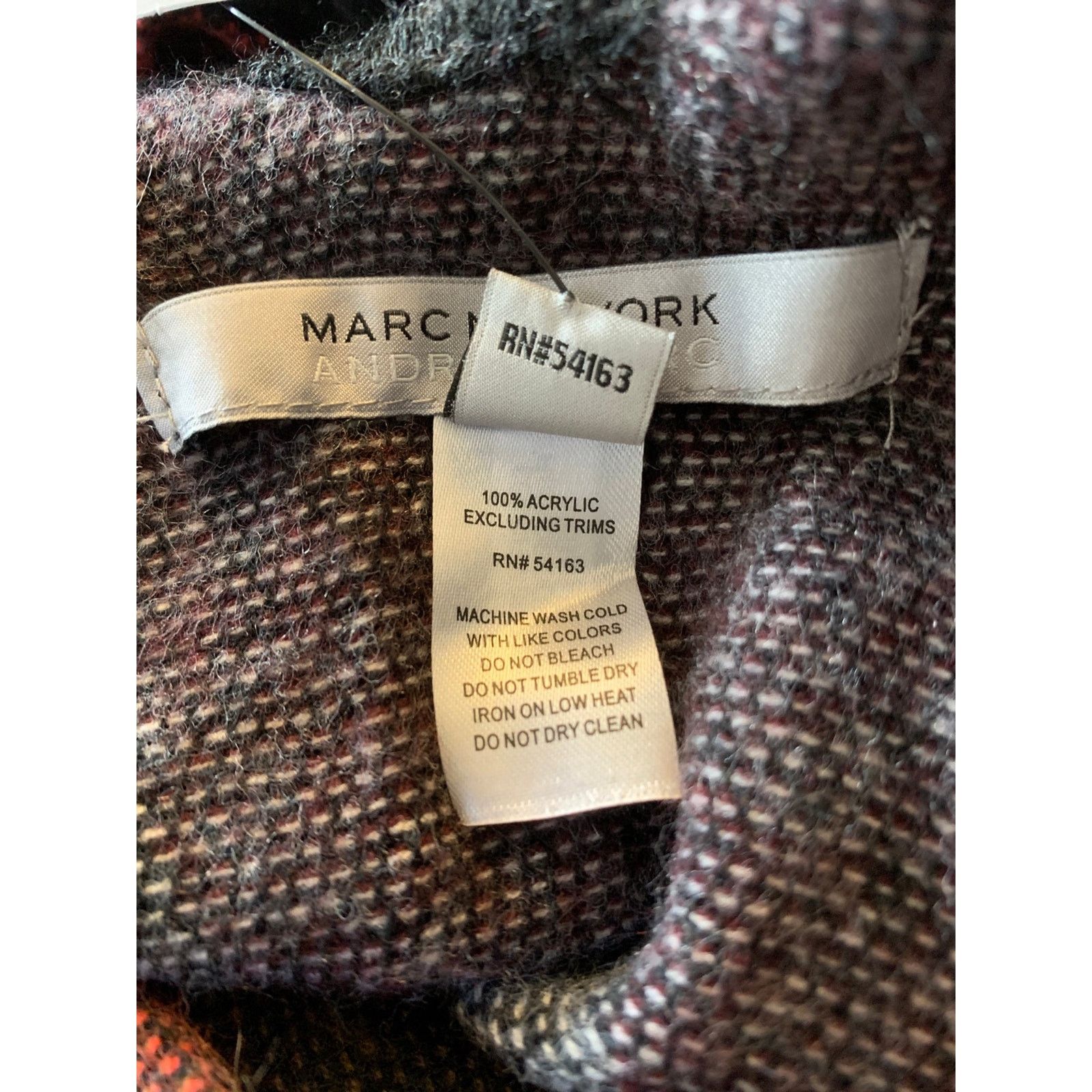 Other Marc New York Poncho Buffalo Plaid Cardigan Tassel & Fringes Size ONE SIZE - 12 Thumbnail