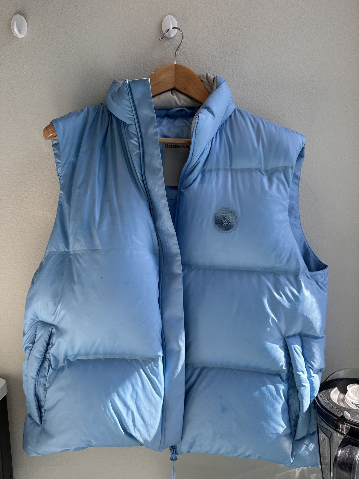 image of Octobers Very Own Ovo Bounce Down Vest in Blue, Men's (Size Large)