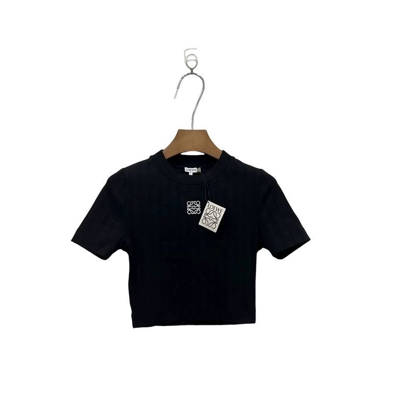 Loewe LOEWE Black knit logo short sleeves Size M / US 6-8 / IT 42-44 - 2 Thumbnail