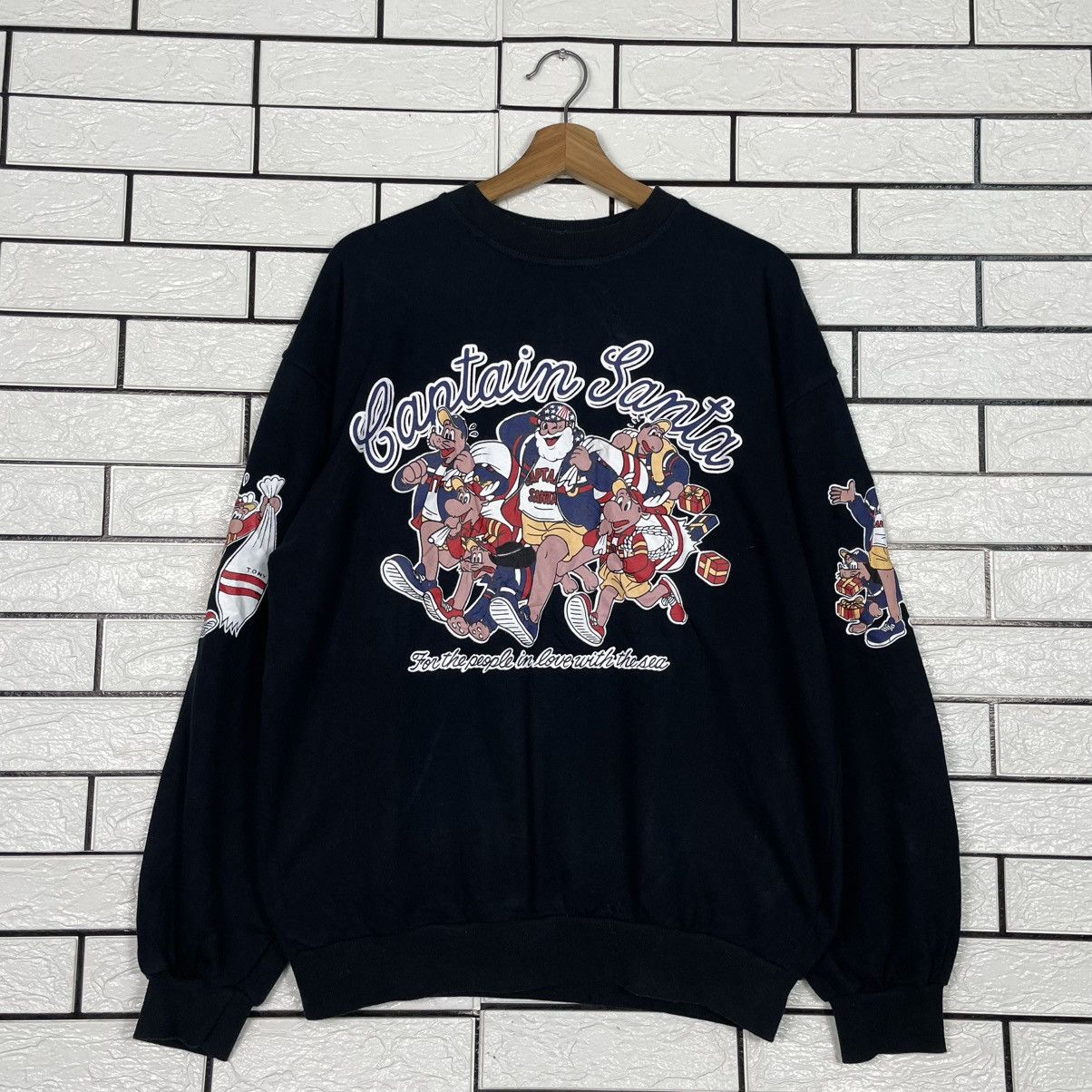 Japanese Brand Captain Santa Big Print Black Sweatshirt Size US M / EU 48-50 / 2 - 1 Thumbnail