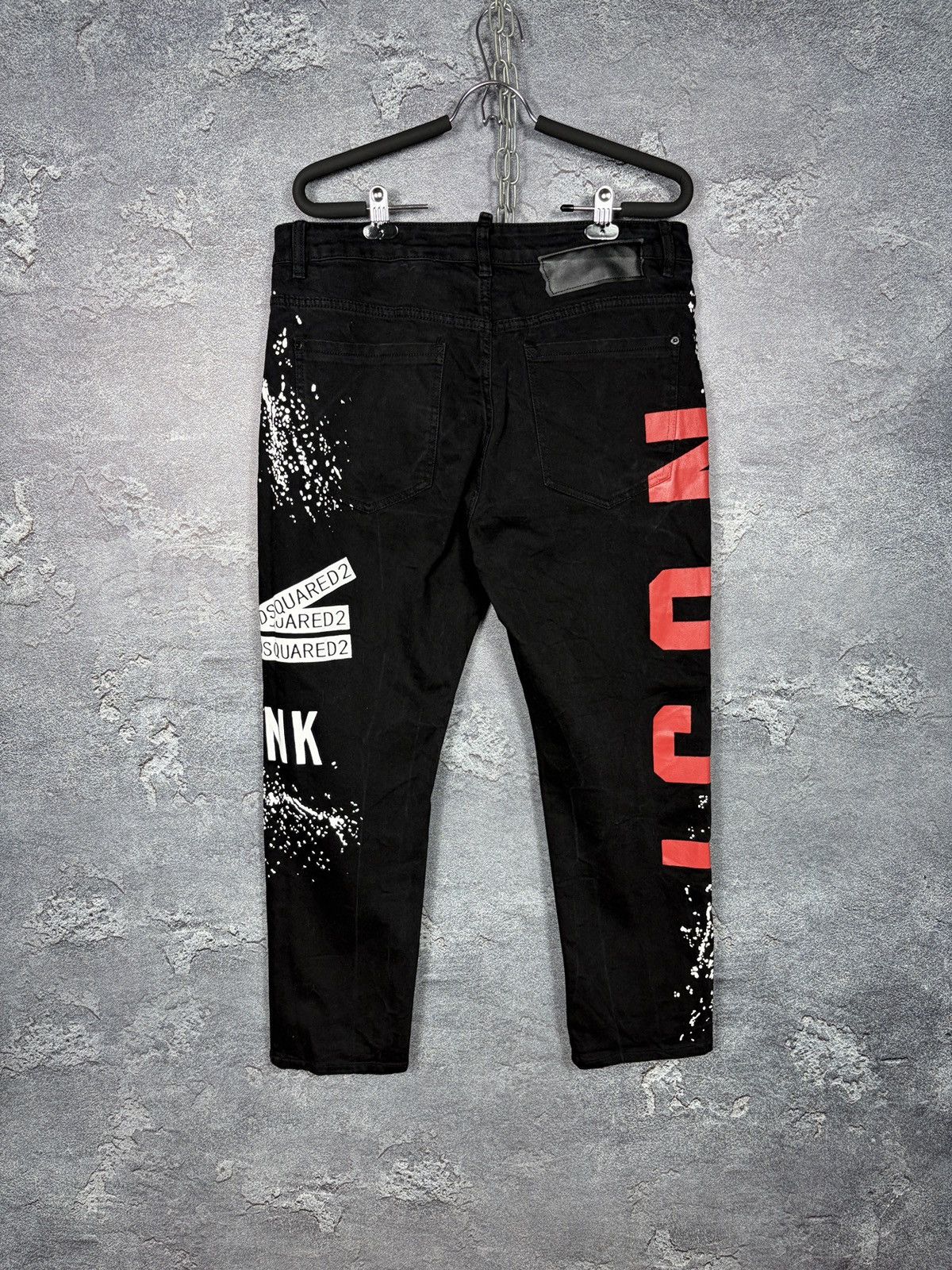 Dsquared2 Dsquared2 Icon Logo Graphic Print Black Denim Jeans Size 35 Size US 34 / EU 50 - 2 Thumbnail