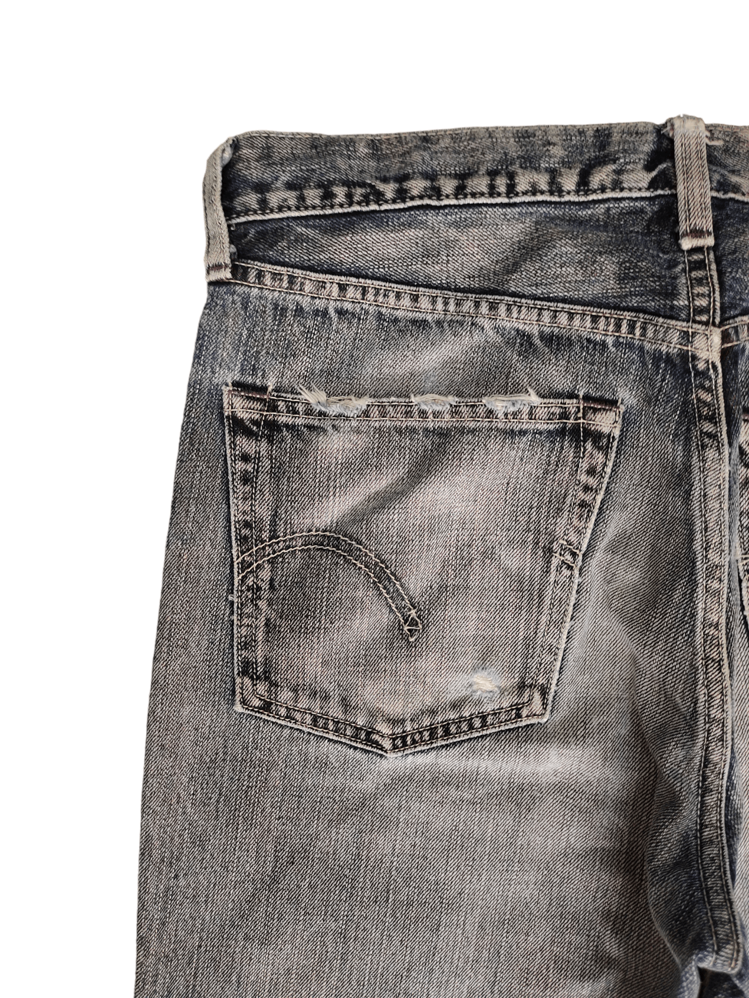 Levi's Vintage Levis Distress Faded Destroy Knee Denim Jeans Size US 32 / EU 48 - 15 Thumbnail