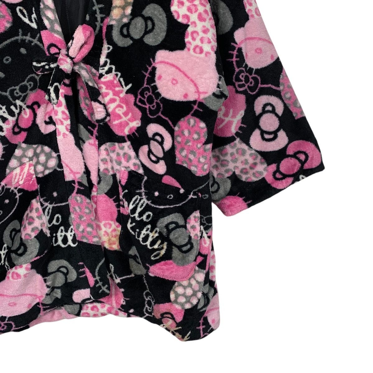 Japanese Brand Hello Kitty Fleece Fullprint Kimono Size L / US 10 / IT 46 - 4 Thumbnail
