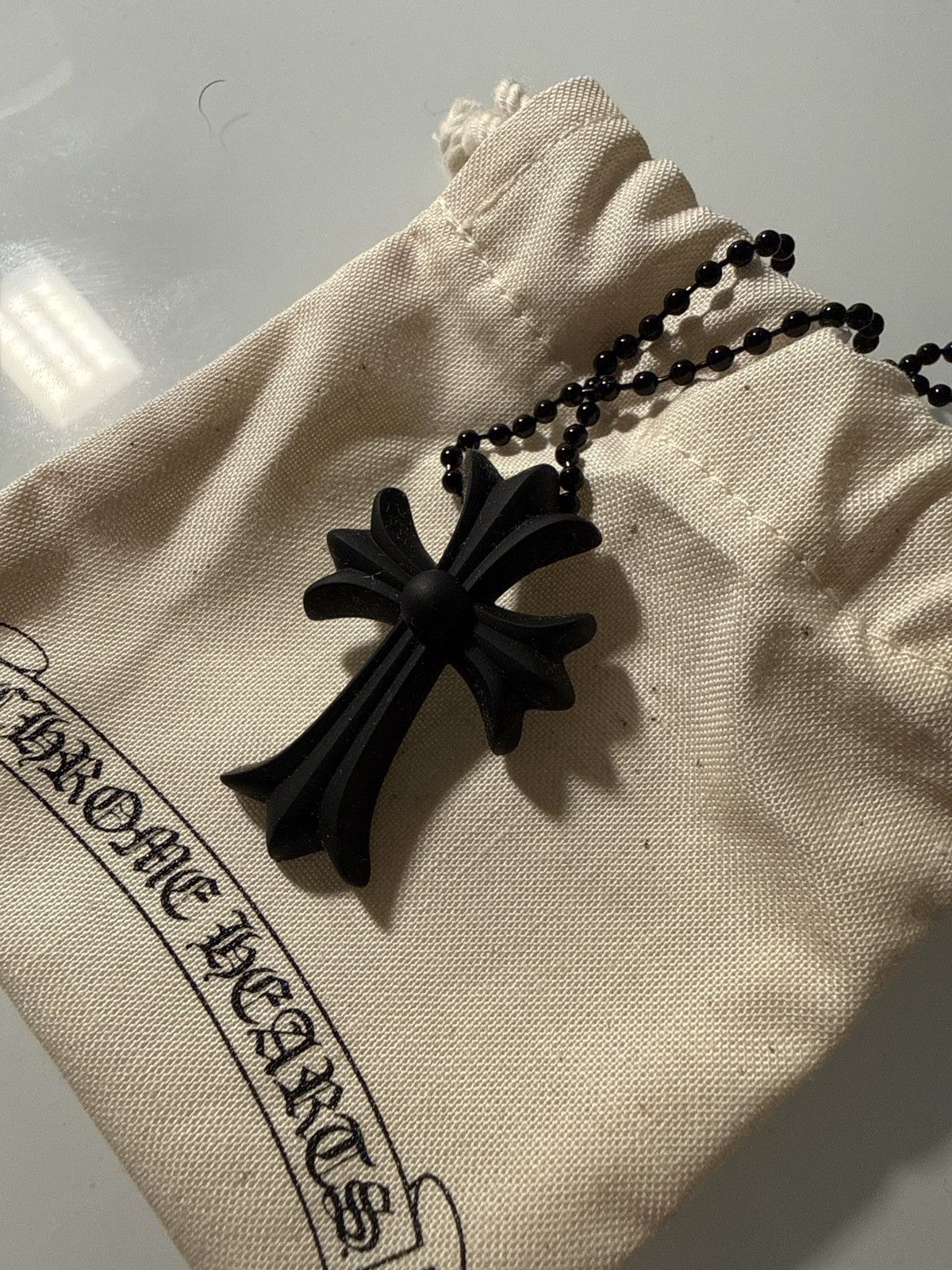 Chrome Hearts Silichrome Cross Pendant and Ball Chain Size ONE SIZE - 6 Thumbnail