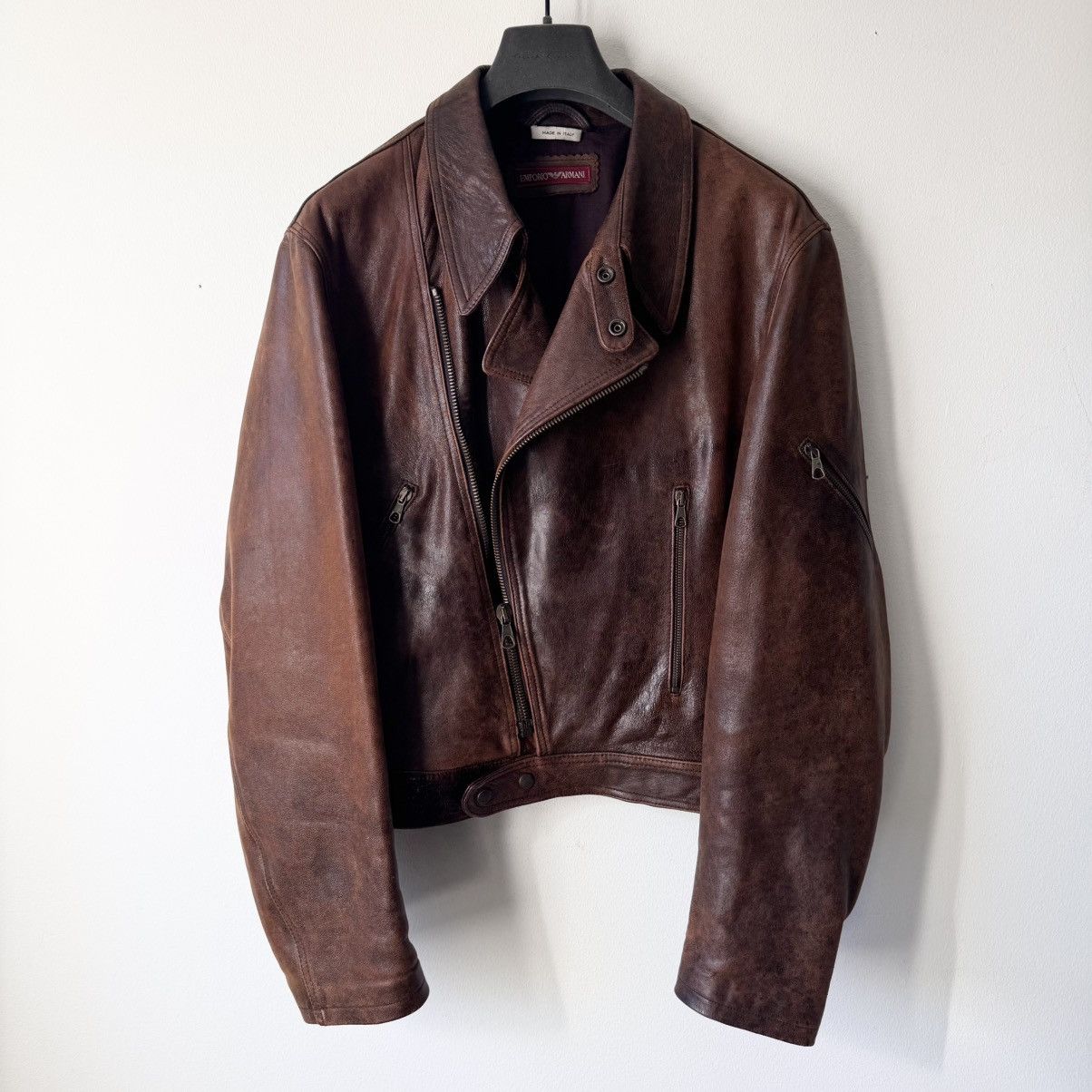Emporio Armani Archive! 1980s Emporio Armani- Aviator Leather