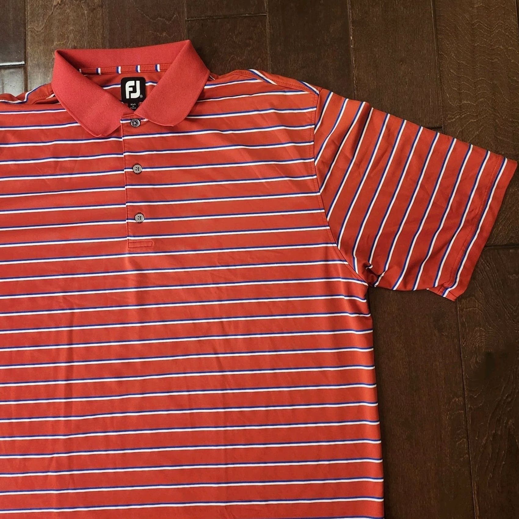 Footjoy Footjoy Polo Shirt Mens 2XL Red Striped Performance Golf Activewear Top Size US XXL / EU 58 / 5 - 5 Thumbnail