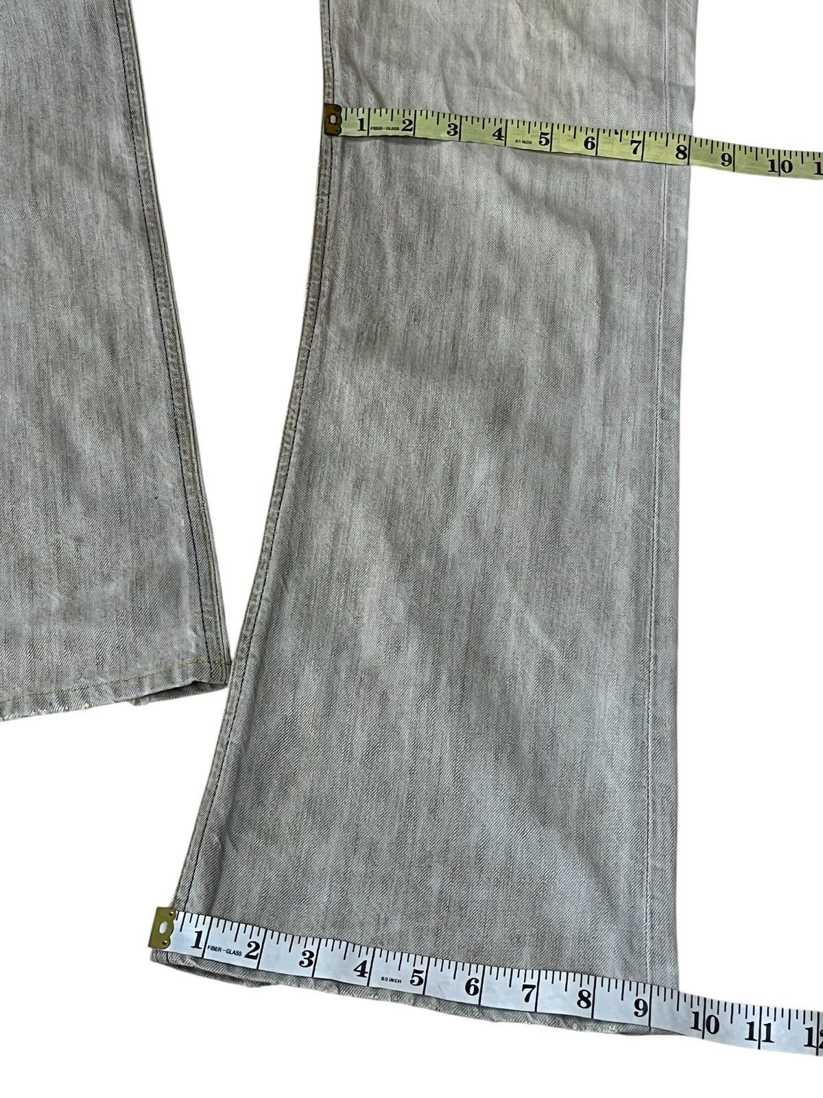 Edwin VINTAGE EDWIN 503 FLARED/BOOT CUT BLUE TRIP DISTRESSED JEANS Size US 34 / EU 50 - 12 Thumbnail