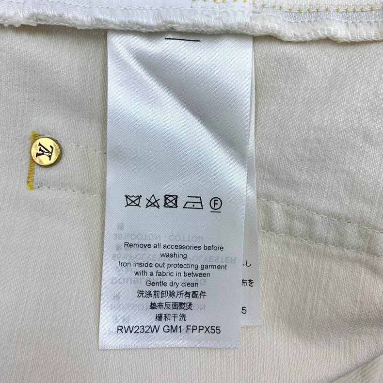 Louis Vuitton Louis Vuitton 23 white cotton casual wide-leg denim trouse Size US 36 / EU 52 - 8 Thumbnail