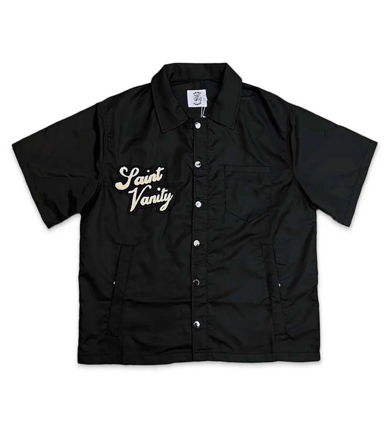Saint Vanity Saint Vanity Nylon Black Button Up Shirt Size US L / EU 52-54 / 3 - 1 Preview