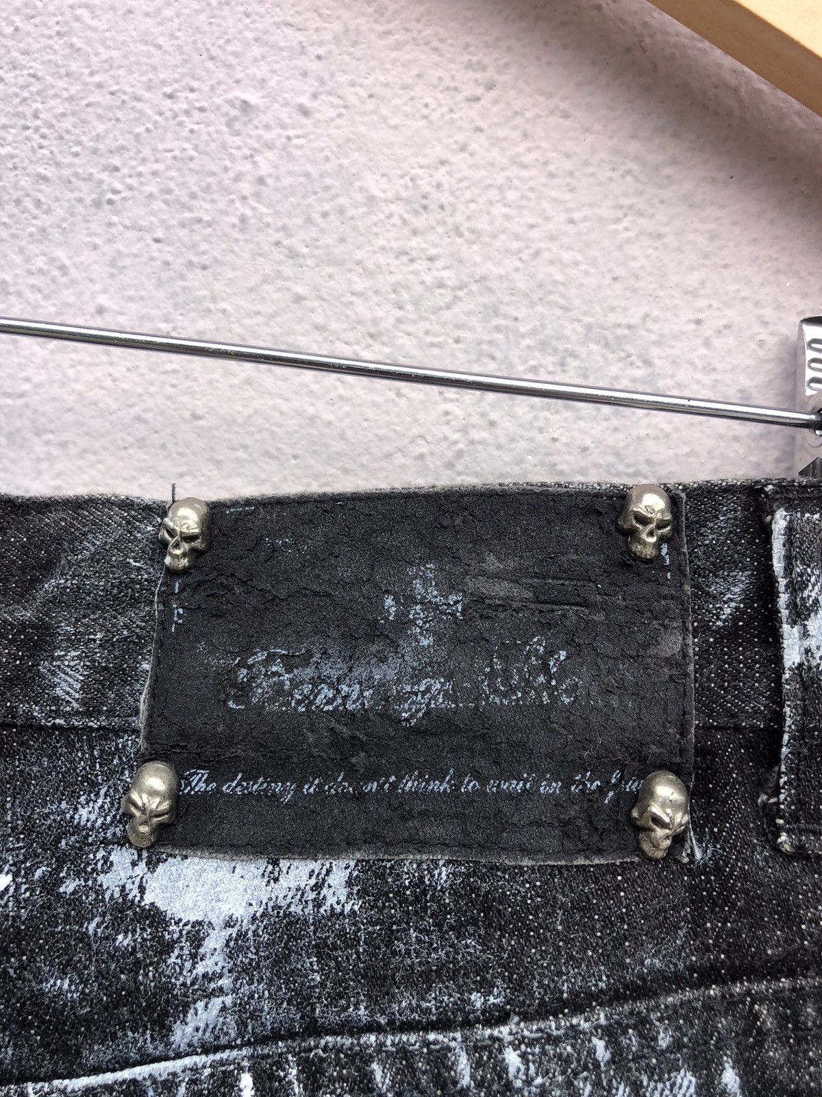 Japanese Brand Berning Sho Distressed Poem Jeans Size US 30 / EU 46 - 9 Thumbnail