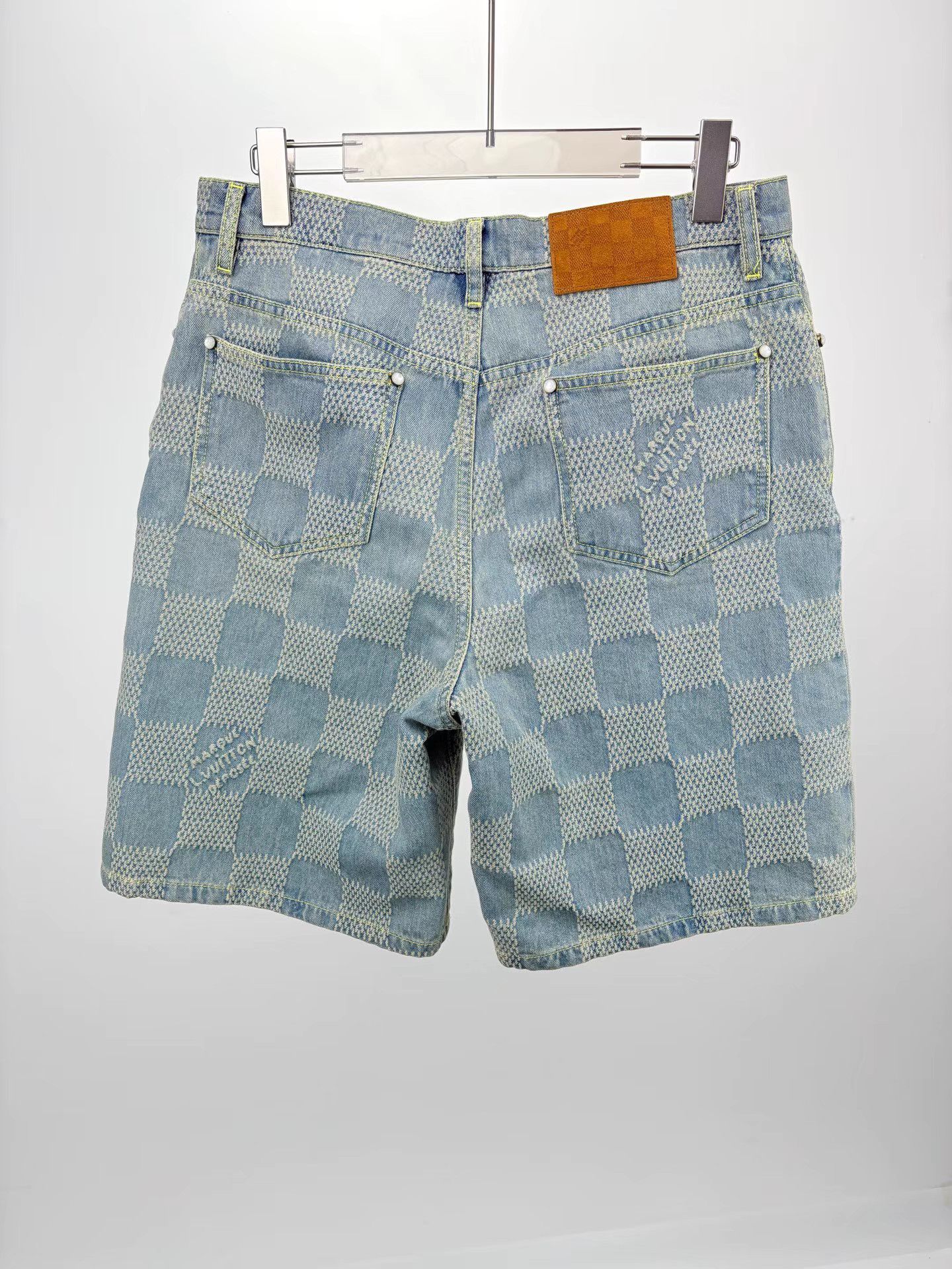 Louis Vuitton LOUIS VUITTON LV New Checkerboard Denim Shorts K1 Size 28" / US 6 / IT 42 - 2 Thumbnail