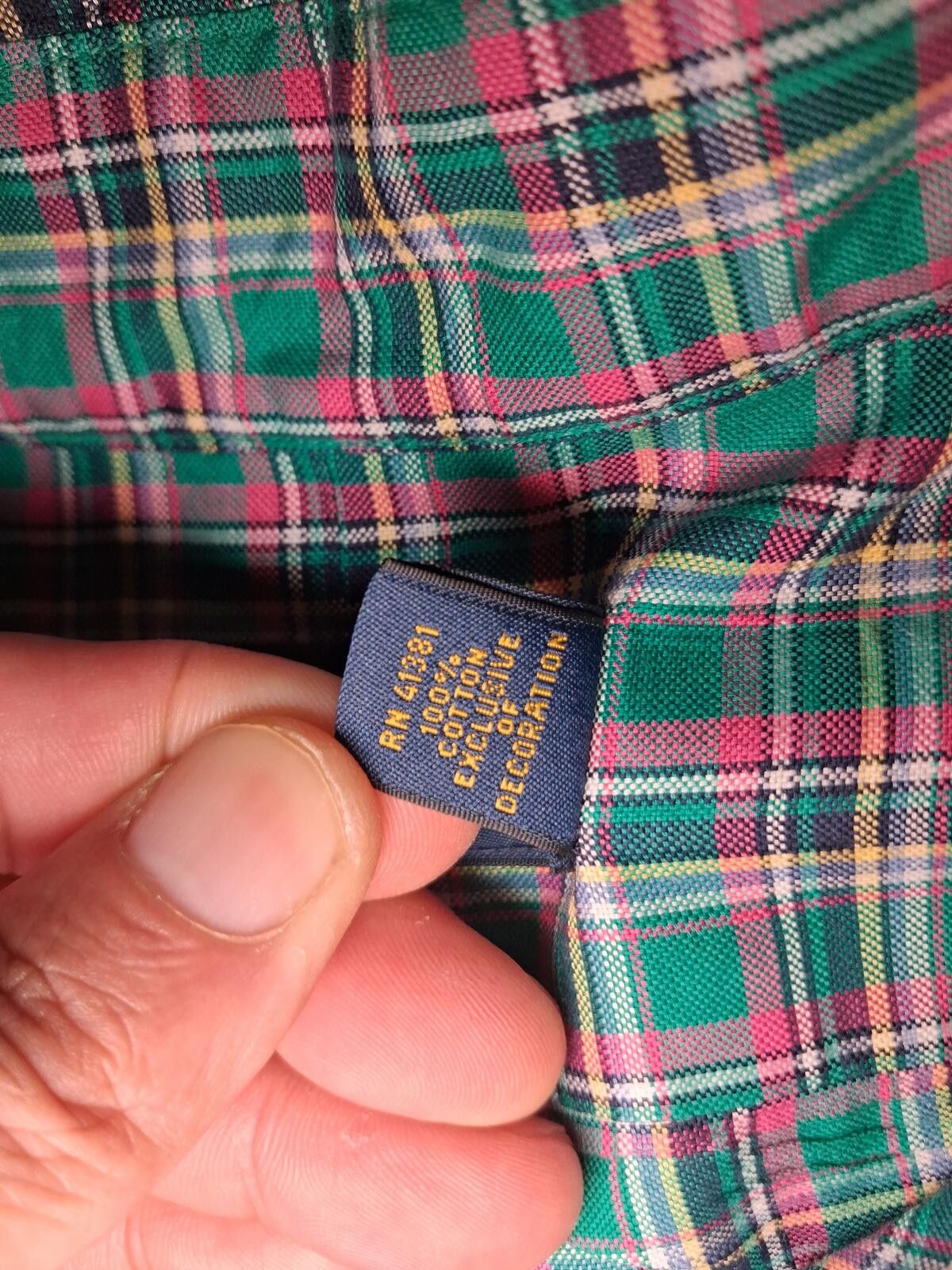 Polo Ralph Lauren Polo Ralph Lauren Button Up Shirt Mens XL Green Plaid Cotton Size US XL / EU 56 / 4 - 3 Thumbnail