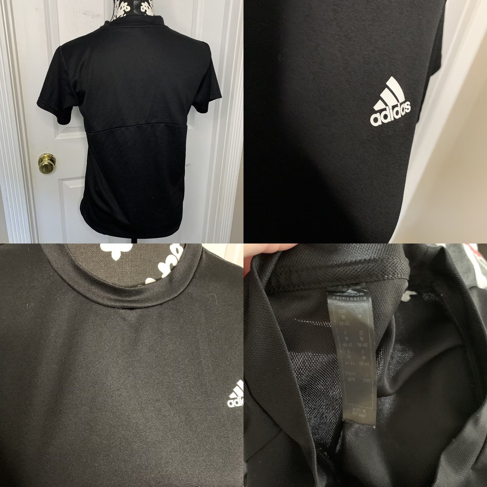 Adidas VINTAGE Adidas Areoready SZM Black Short Sleeve Athletic Workout Top Nike? Size 32" / US 10 / IT 46 - 8 Thumbnail