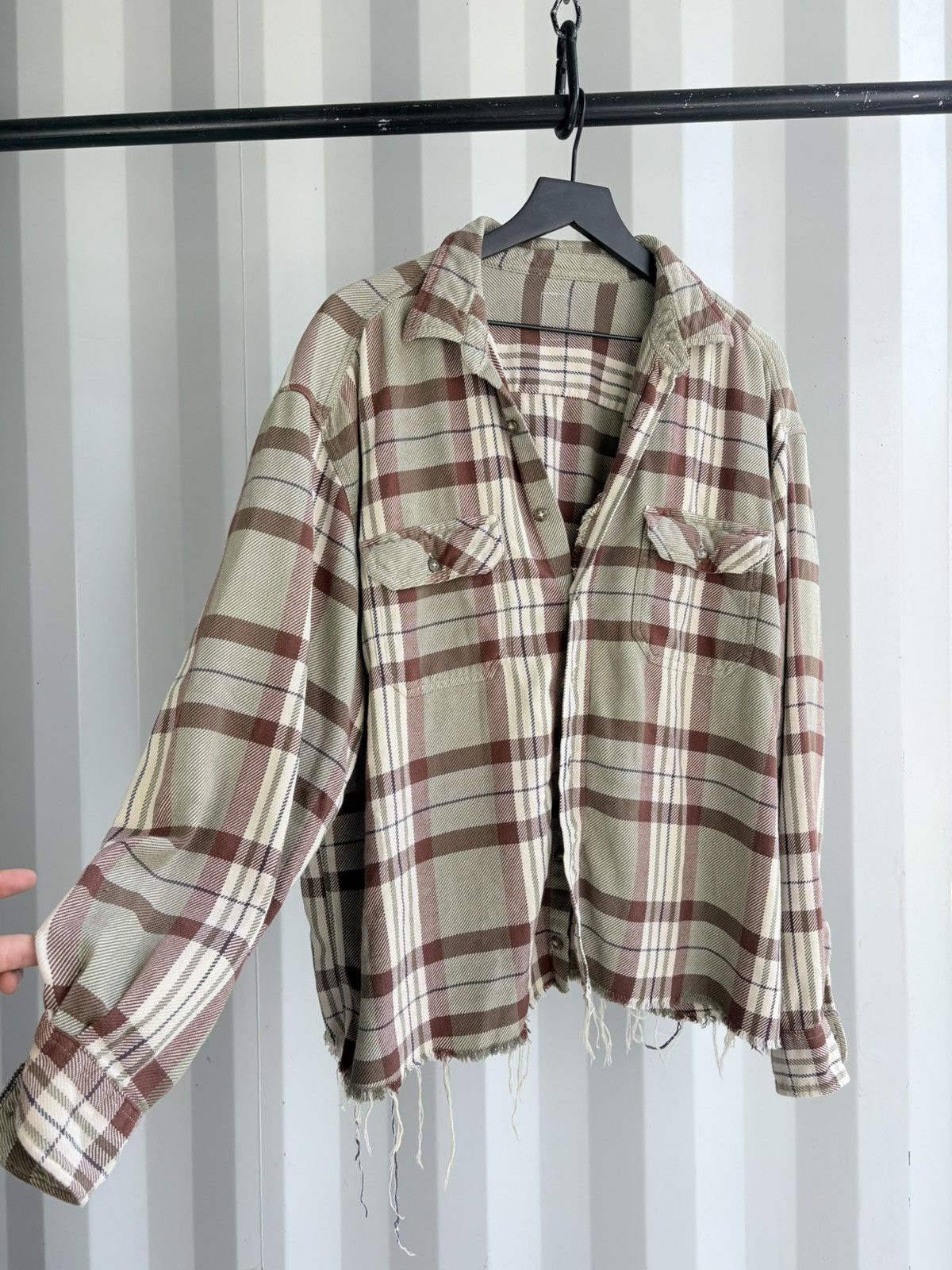 Vintage Vintage Flannel Shirt Boxy Faded Distressed Grunge Band Size US XL / EU 56 / 4 - 2 Thumbnail