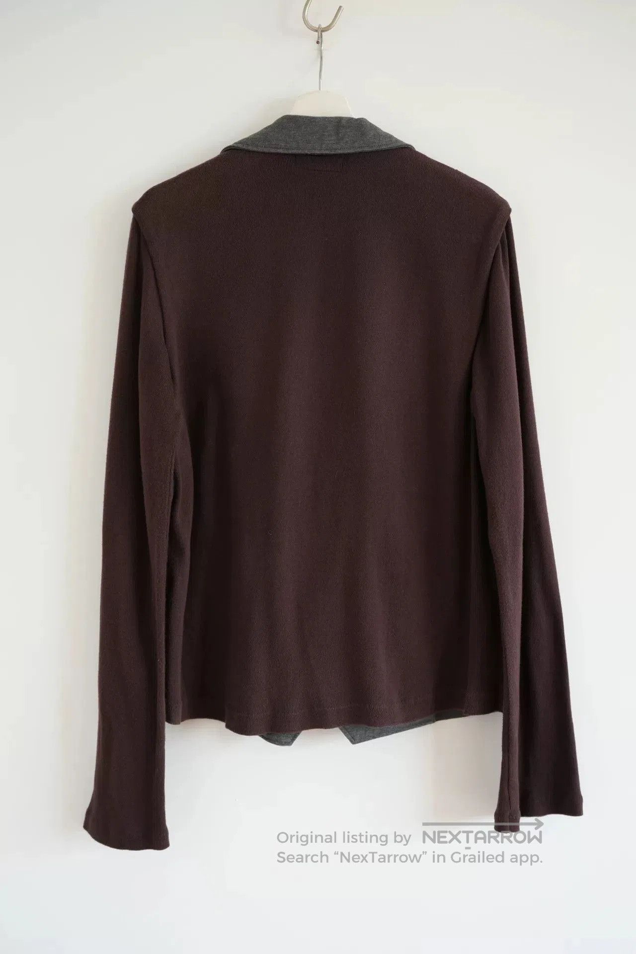 Yohji Yamamoto gray and brown patchwork shirt. Size US M / EU 48-50 / 2 - 2 Thumbnail