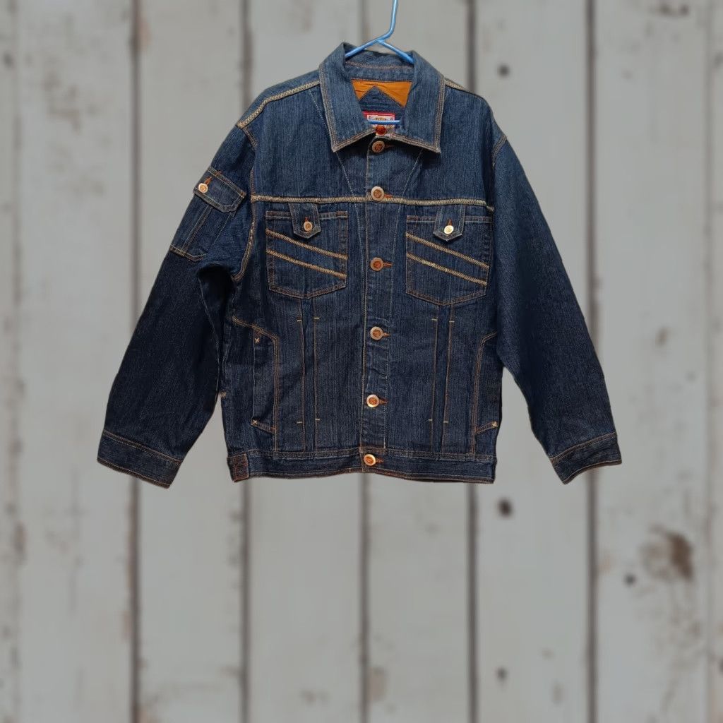 Vintage Urban Folks Jacket Men's Size XL Blue Denim 100% Cotton Jacket Button Front Size US XL / EU 56 / 4 - 1 Thumbnail