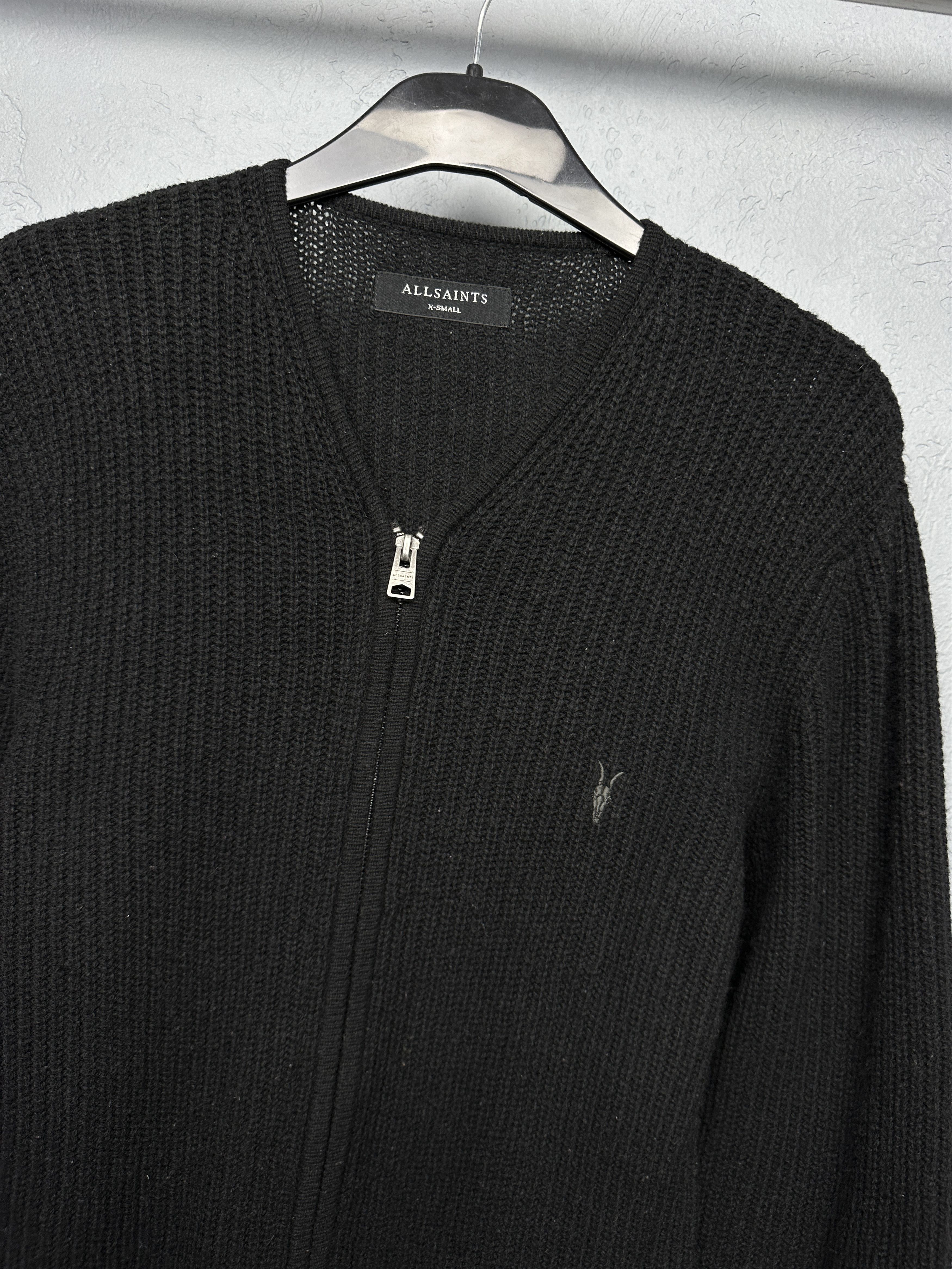 Allsaints Allsaints Mens Lymore Wool Knit Full Zip Sweater Size US XS / EU 42 / 0 - 2 Thumbnail