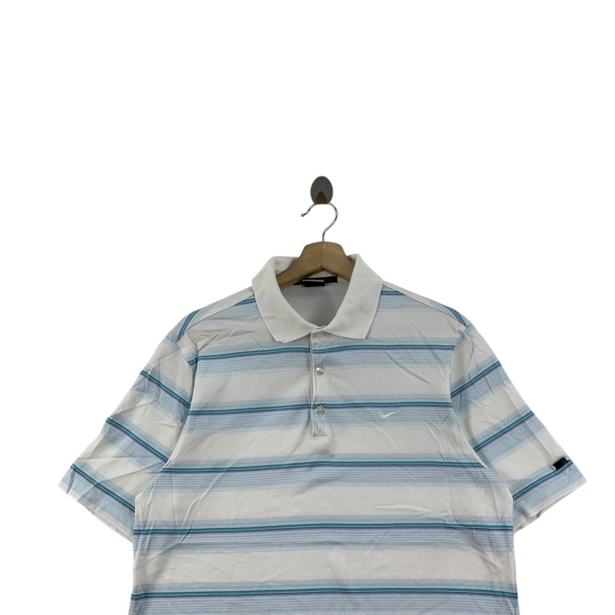 Nike Vintage NIKE TIGER WOODS COLLECTION Golf Polo Tee Shirt Size US M / EU 48-50 / 2 - 2 Thumbnail