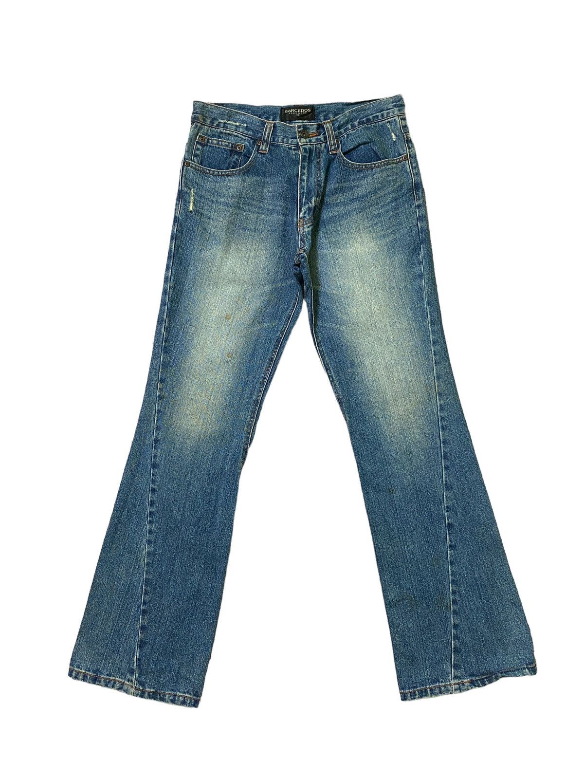 Hysteric Glamour × Japanese Brand × Vintage Flared Barcedos Exchange Spiral Cut Bootcut Denim Jeans Size US 28 / EU 44 - 1 Thumbnail