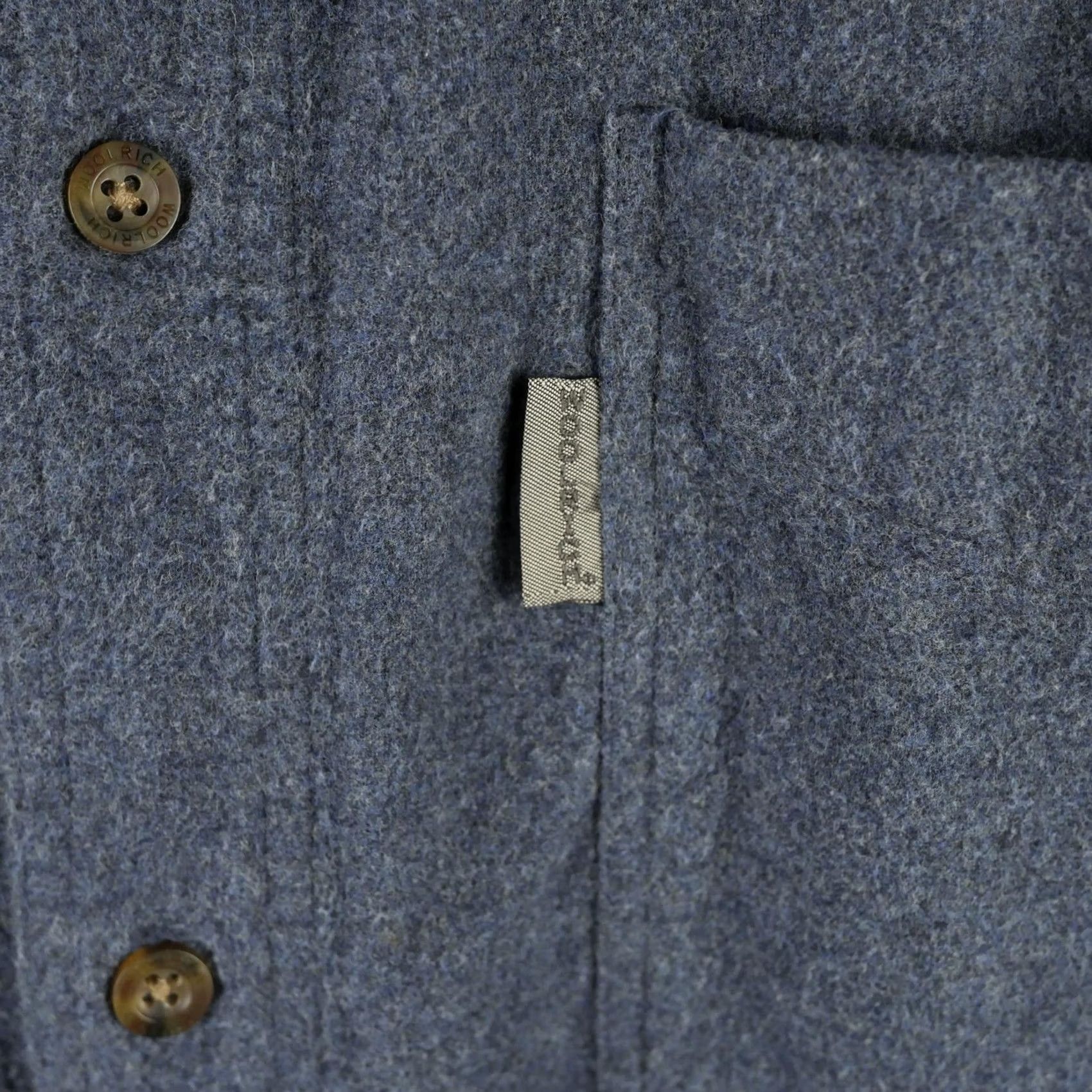 Vintage Woolrich Shirt Mens XL Blue Midnight Heather Flannel Button Up Pocket Casual Size US XL / EU 56 / 4 - 3 Thumbnail