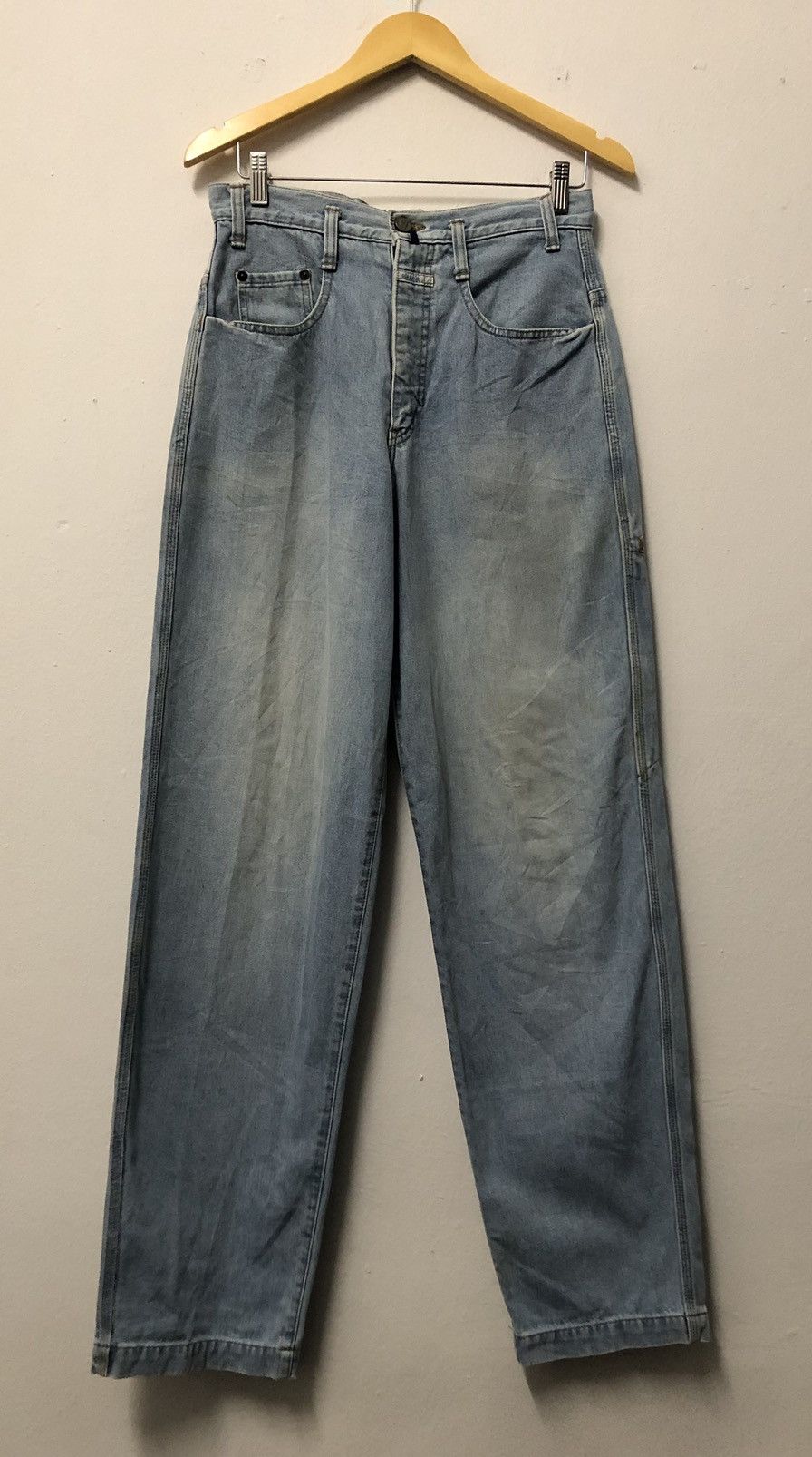 Marithe + Francois Girbaud VTG Marithé François Girbaud Baggy Denim Carpenter Pants 90s Size US 30 / EU 46 - 1 Thumbnail