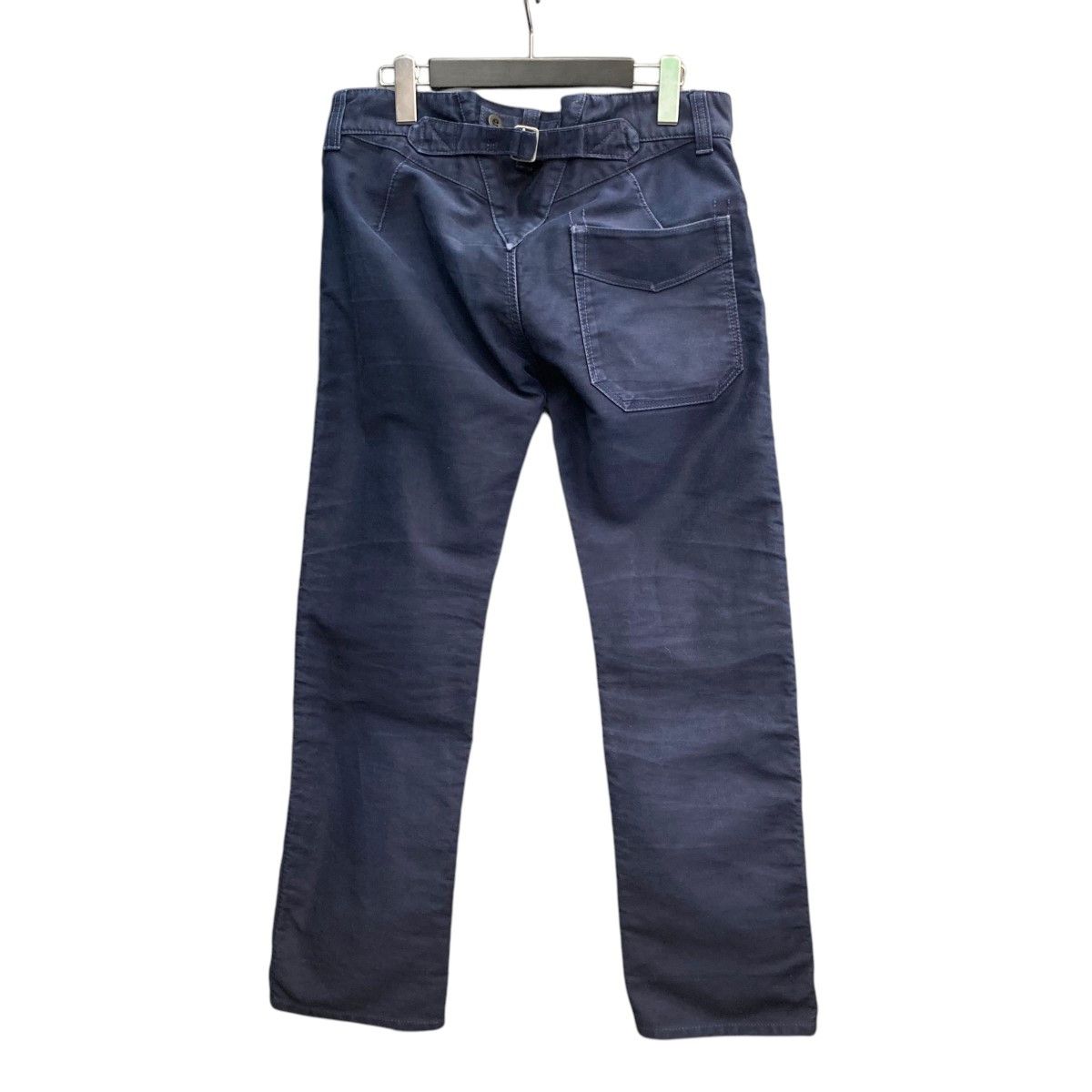 Junya Watanabe Cropped Pants Back Belt Straight Button Fly Navy Size US 32 / EU 48 - 2 Thumbnail