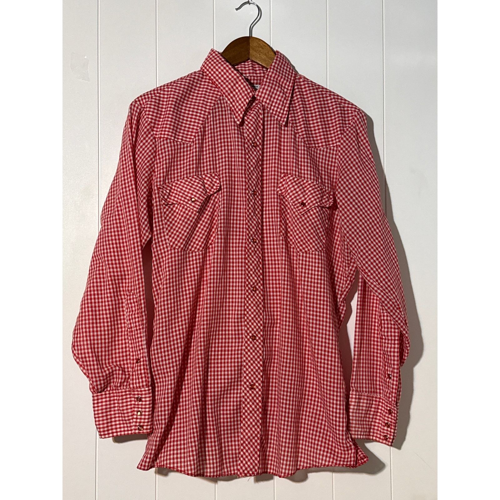 Dickies Dickson-Jenkins Vintage Red Gingham Pearl Snap Shirt USA L Size US L / EU 52-54 / 3 - 2 Thumbnail