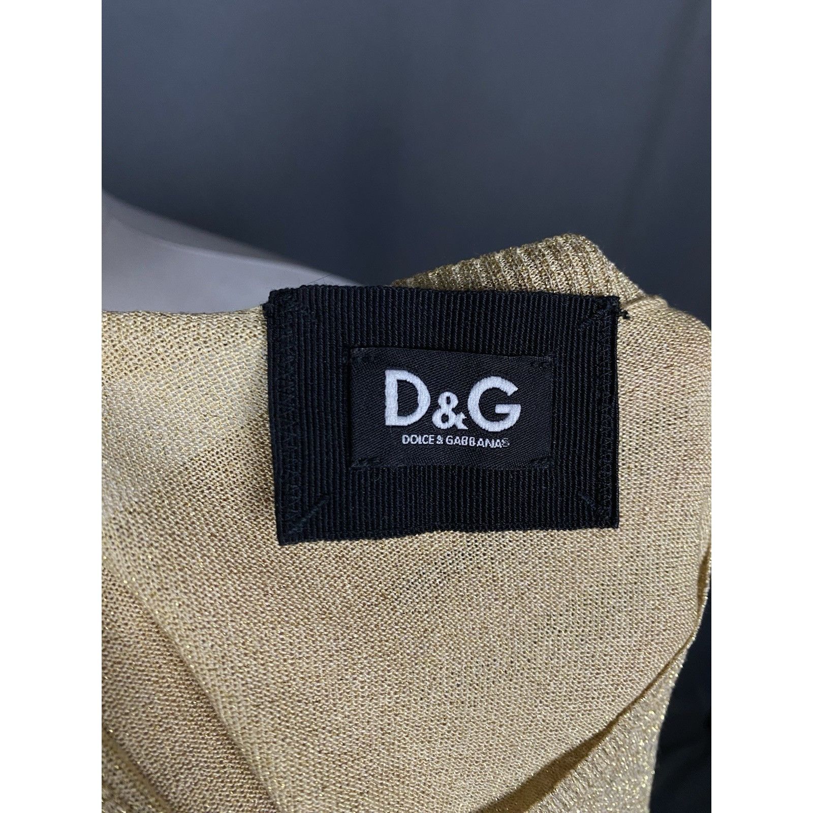 Dolce & Gabbana Dolce&Gabbana Women's Beige Wool Silk Crewneck Tunic Sweater Size S / US 4 / IT 40 - 8 Thumbnail