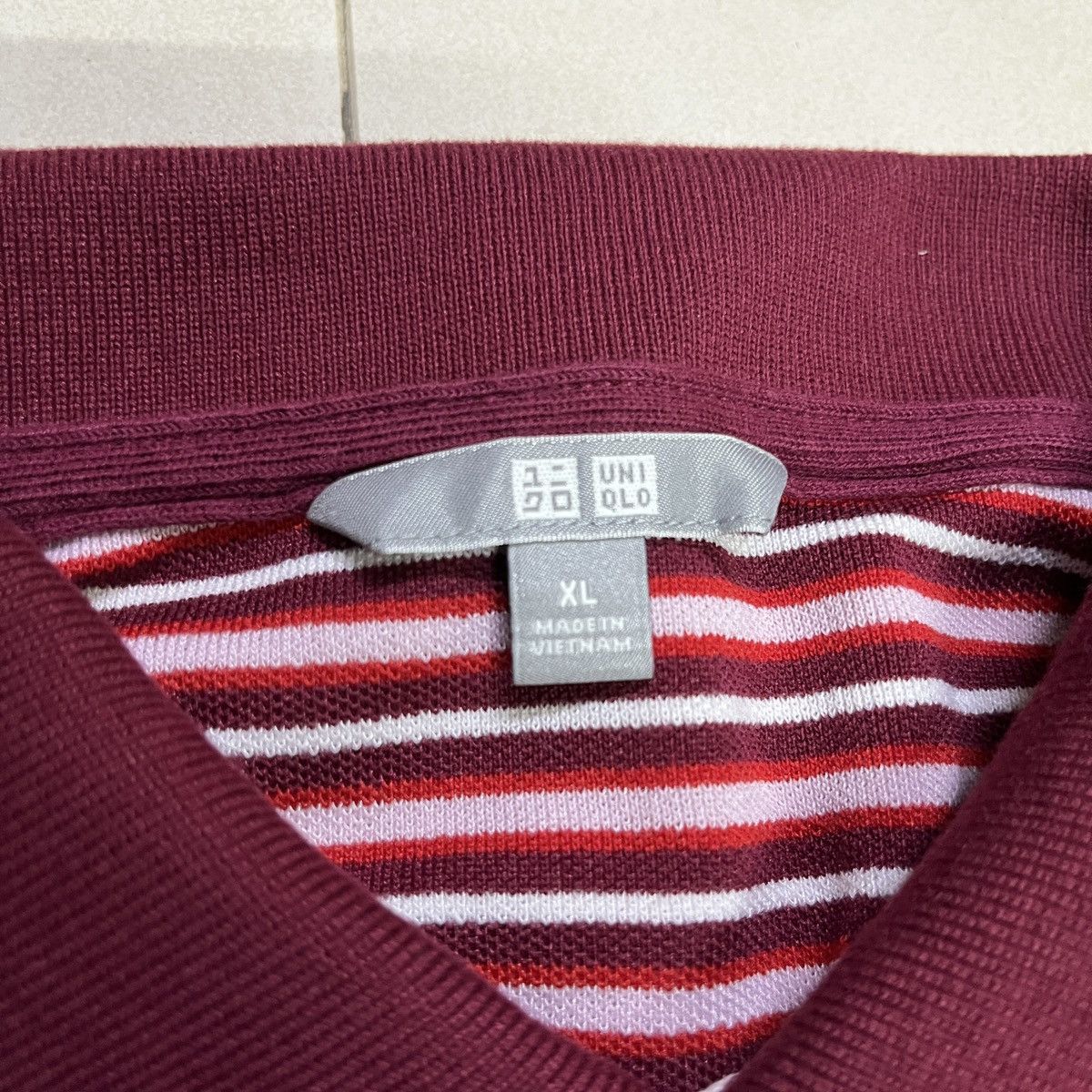 Japanese Brand × Uniqlo × Vintage Uniqlo Custom Crop Stripes Polo Size US M / EU 48-50 / 2 - 2 Thumbnail