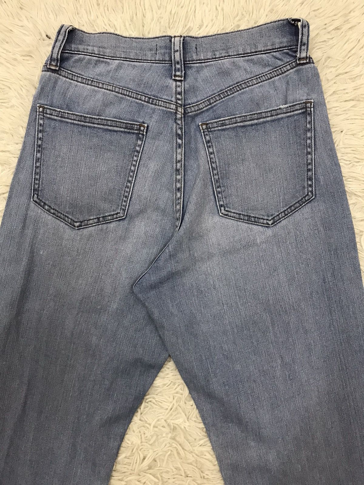 Japanese Brand Uniqlo Fabric by Kaihara Slim Fit Distressed Jeans Size 24" / US 00 / IT 34 - 8 Thumbnail
