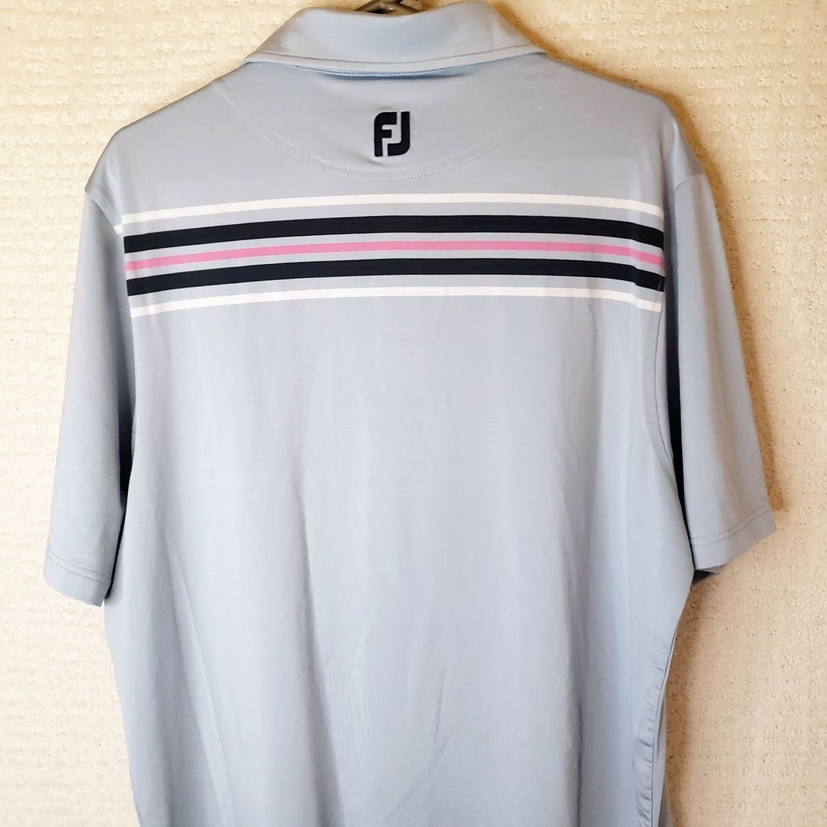 Footjoy FootJoy Polo Shirt Mens L Blue Short Sleeve Golf Stretch Regular Size Polyester Spandex Blended Fabric Chest Stripe Size US L / EU 52-54 / 3 - 7 Thumbnail