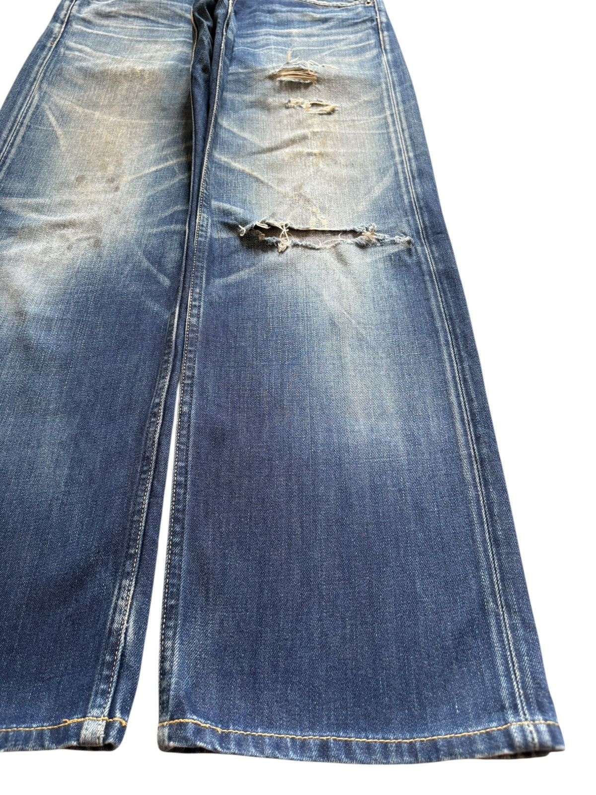 Levi's Vintage 90s Levis 503 Selvedge Mud Wash Distress Baggy Jeans Size US 32 / EU 48 - 7 Thumbnail