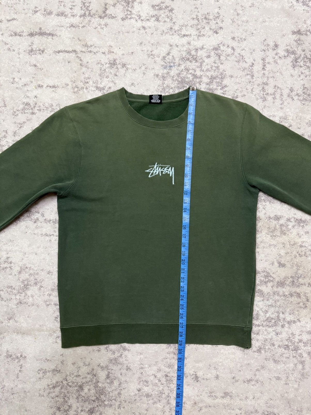 Stussy Stussy Emdroidery Center Logo Distressed Sweatshirt Size US XL / EU 56 / 4 - 20 Thumbnail