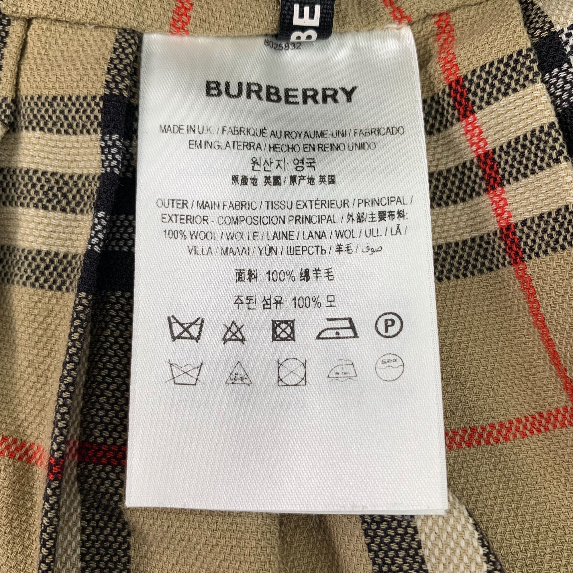 Burberry Burberry Beige Nova Check Wool Pleated Mini Skirt With Buckl Size XS / US 0-2 / IT 36-38 - 5 Thumbnail
