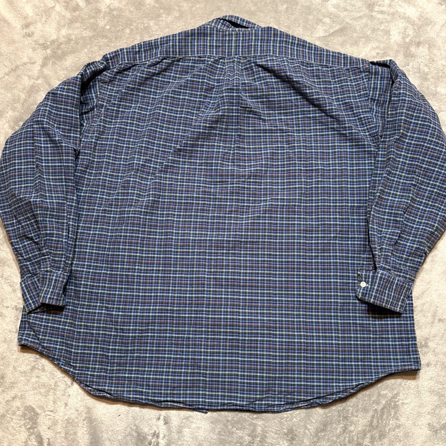 Ralph Lauren Ralph Lauren Shirt Mens 2XL Blue Green Plaid Pony Big Button Down Long Sleeve Size US XXL / EU 58 / 5 - 6 Thumbnail