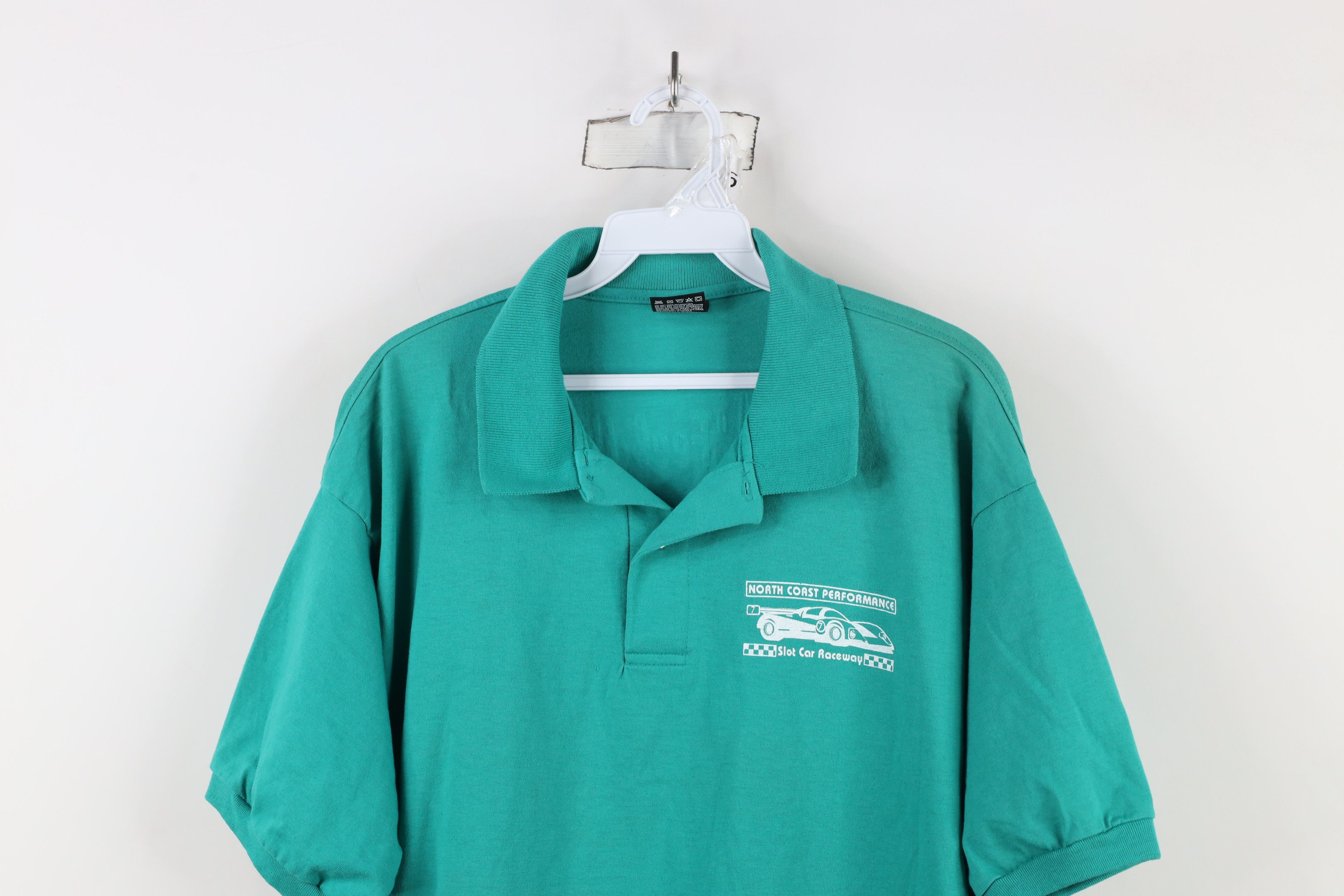 Vintage Vintage 90s Coast Performance Slot Car Raceway Polo Teal USA Size US XL / EU 56 / 4 - 2 Thumbnail
