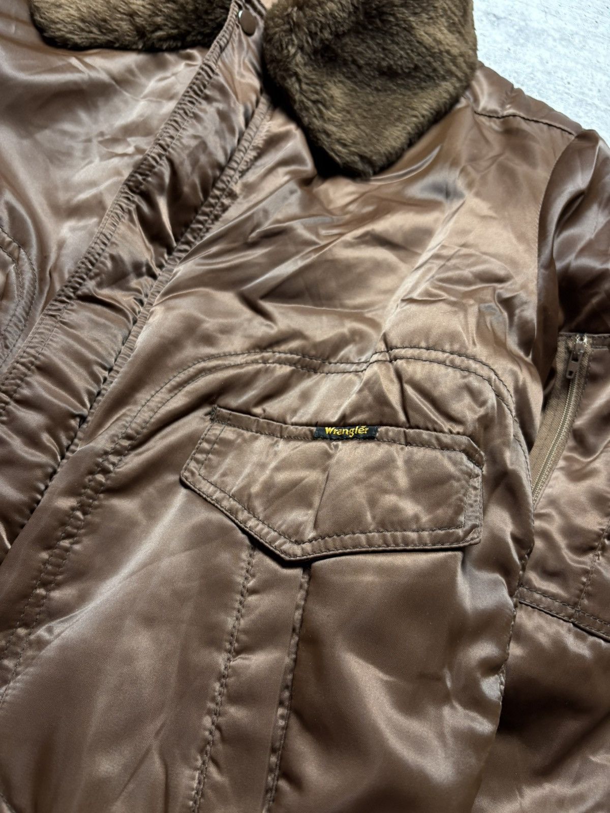 Wrangler Vintage Wrangler Aviator Jacket USA Size US L / EU 52-54 / 3 - 3 Thumbnail