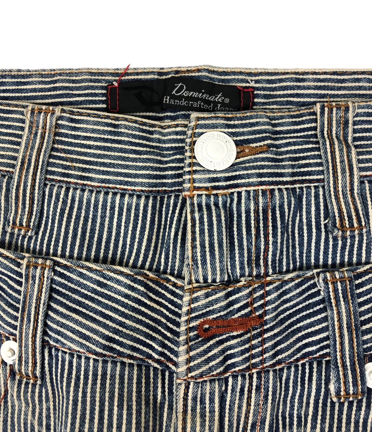 Japanese Brand Double Waisted Japanese Brand Dominate Hickory Stripe Jeans Size US 30 / EU 46 - 11 Thumbnail