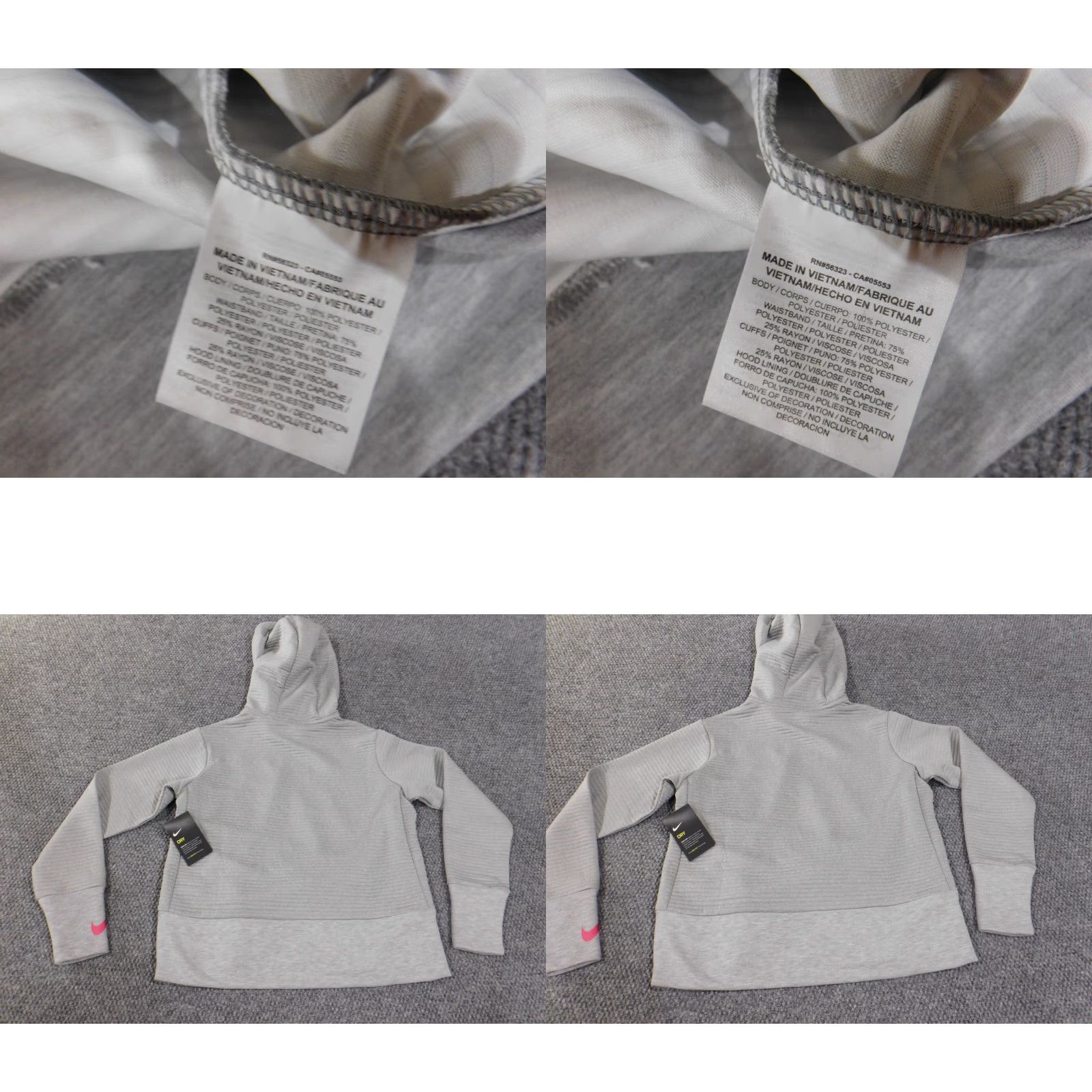Nike Nike Hoodie Womens S Gray Pullover Dri-FIT Long Sleeve Crewneck Pocket NBA Swoosh Classic Pullover Sweatshirt Size S / US 4 / IT 40 - 8 Thumbnail