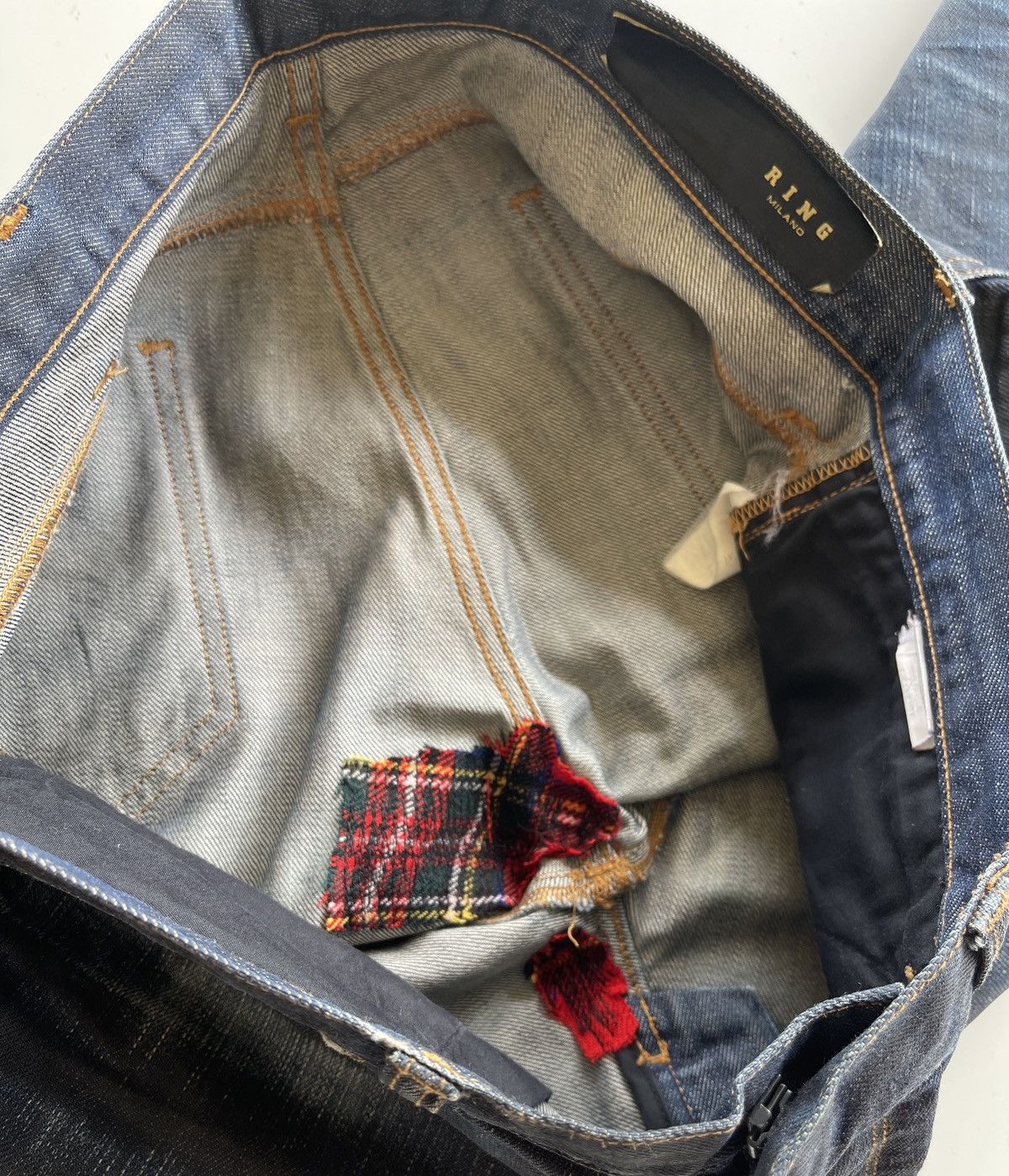 Vintage Ring Milano Distressed Waxed Denim Size US 33 - 14 Thumbnail