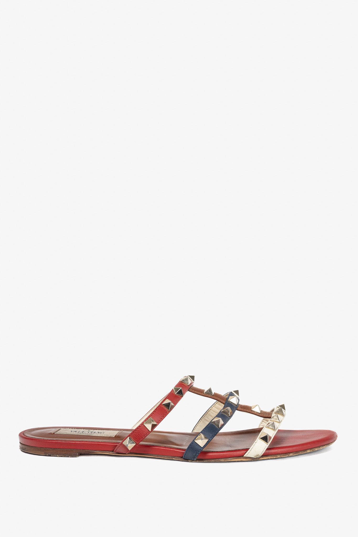 Valentino Valentino Garavani Rockstud Flat Mule Sandals Size US 8 / IT 38 - 2 Thumbnail