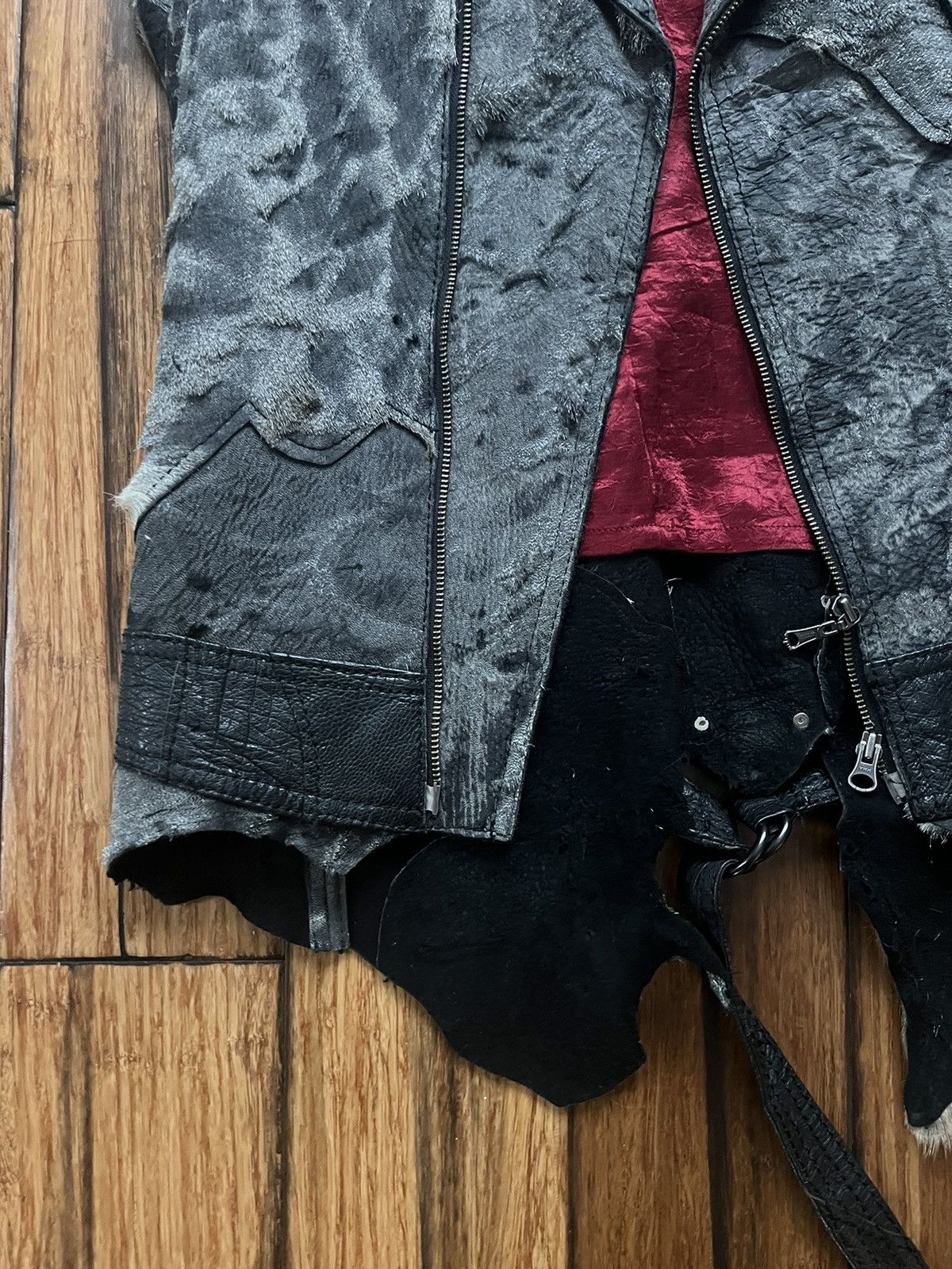 Yasuyuki Ishii Yasuyuki Ishii Leather Fur Variation Patchwork Biker Vest Size US M / EU 48-50 / 2 - 3 Thumbnail