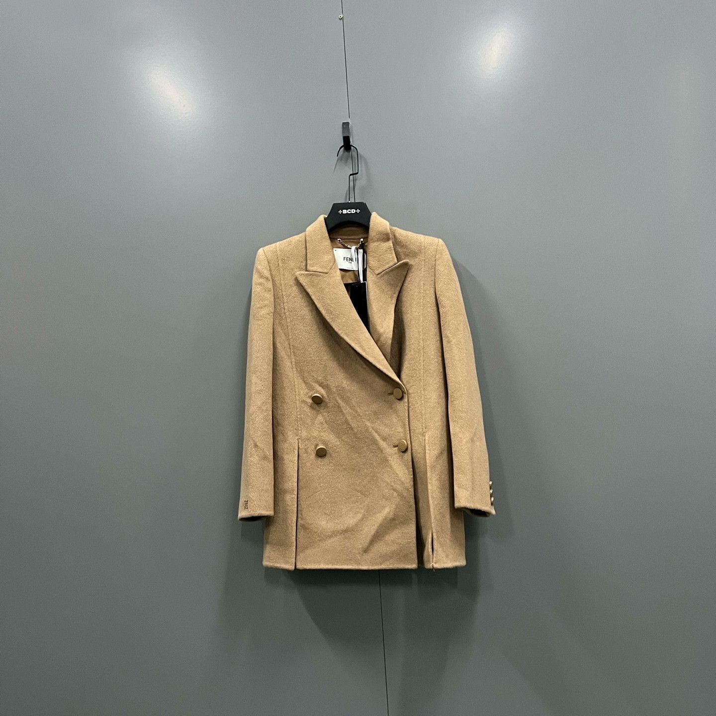 Fendi FENDI Beige Double-Breasted Coat Size US XS / EU 42 / 0 - 1 Thumbnail