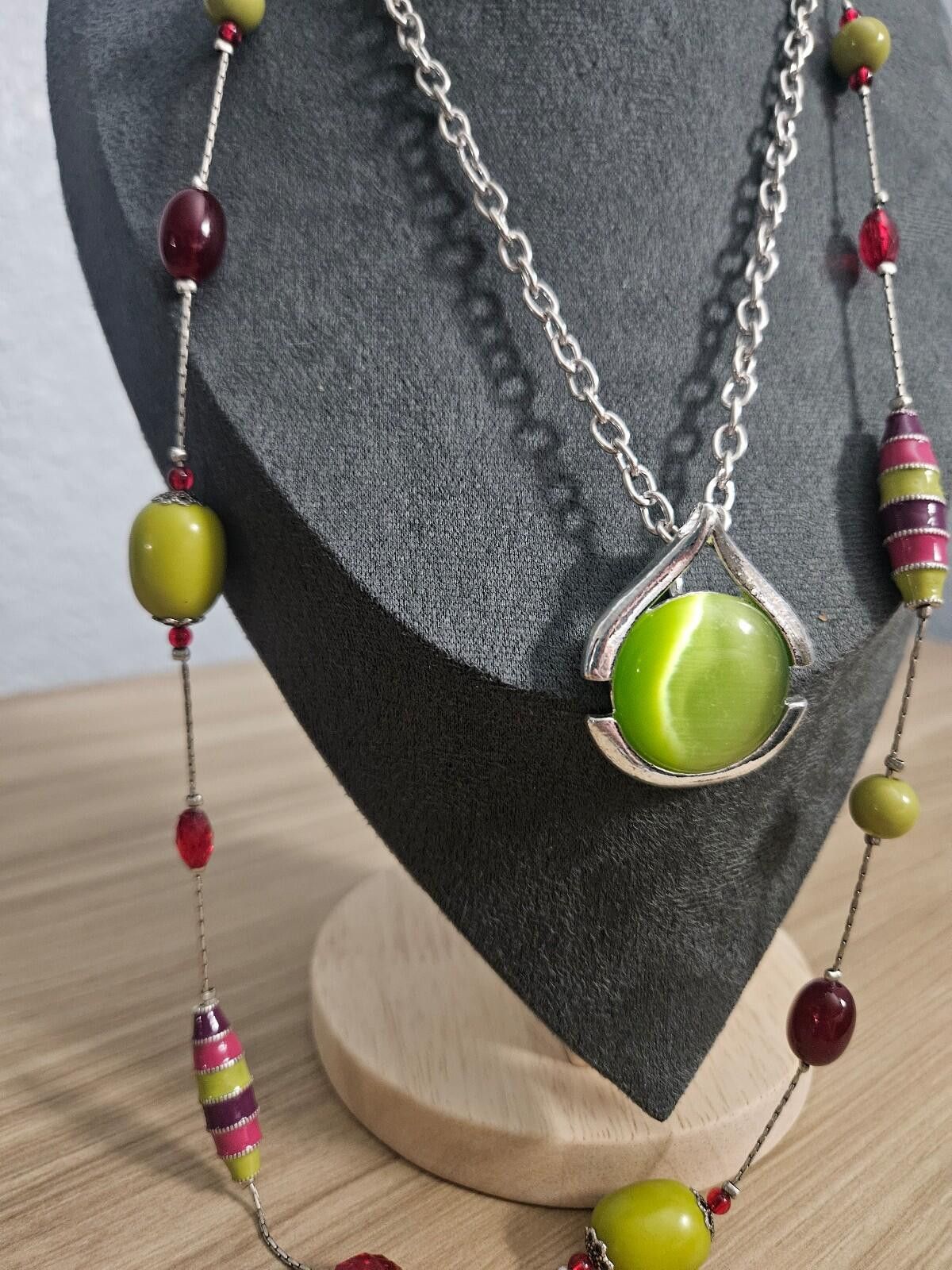 Other 2 piece green necklace set Size ONE SIZE - 2 Thumbnail