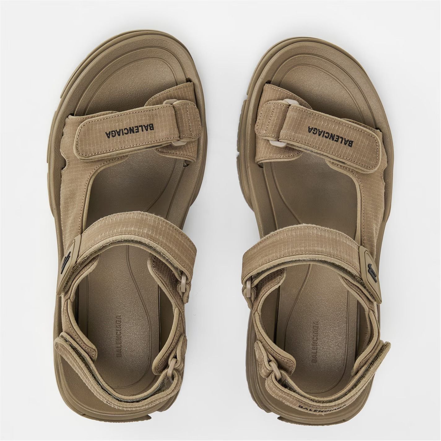 Balenciaga o1g2r1mq0226 Flat Sandals In Dark Taupe Size US 13 / EU 46 - 4 Thumbnail