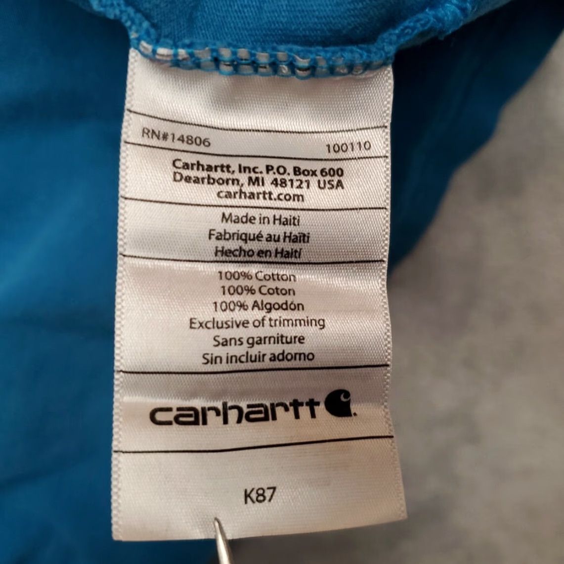 Carhartt VINTAGE Carhartt T Shirt Mens 2XL Blue Original Fit Faded Grunge Skate Y2K Pocket TEE Shirt Mens 2XL Blue Size US XXL / EU 58 / 5 - 7 Thumbnail