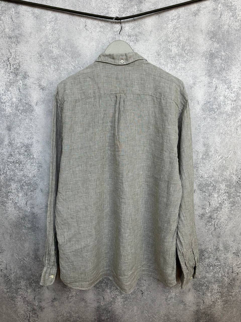 Barbour Barbour 100% Linen Tailored Fit Button-Down Shirt Check Size US XL / EU 56 / 4 - 2 Thumbnail
