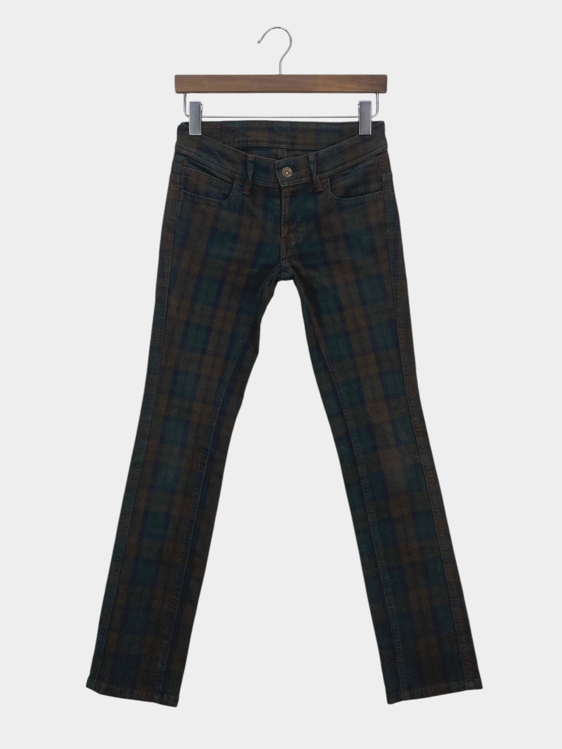 Japanese Brand Betty Smith Checkered Skinny Pants Buckle Back Pants Size 25" / US 0 / IT 36 - 2 Thumbnail