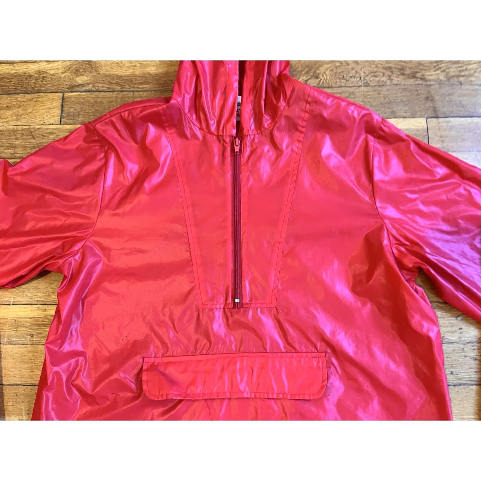 Lacoste VINTAGE Lacoste Rain Windbreaker Poncho Jacket Red Mens Large N/A Size US L / EU 52-54 / 3 - 3 Thumbnail
