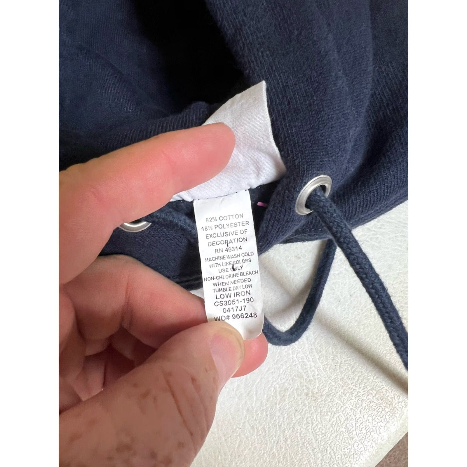 Champion Champion Hoodie Blue Reverse Weave Sweatshirt S Small Mens Pullover Heavy Reversible Cotton Blend Vintage No Size US S / EU 44-46 / 1 - 2 Thumbnail